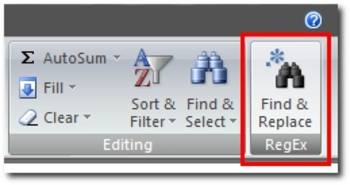 RegEx Find and Replace screenshot