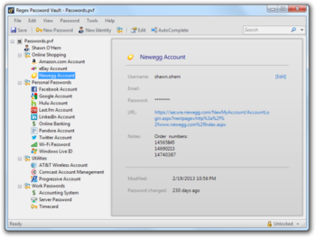 Regex Password Vault screenshot 2