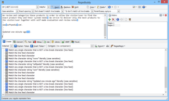 RegexBuddy screenshot
