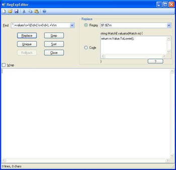 RegExpEditor screenshot