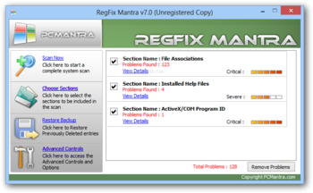 RegFix Mantra (formerly RegistryFix Mantra) screenshot