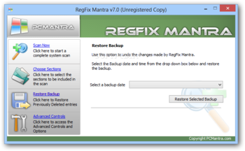 RegFix Mantra (formerly RegistryFix Mantra) screenshot 3