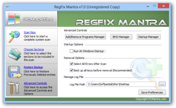 RegFix Mantra (formerly RegistryFix Mantra) screenshot 4