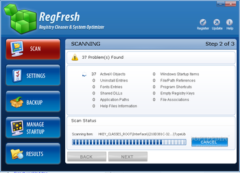 RegFresh screenshot 2
