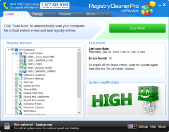 RegisterCleanerPro screenshot