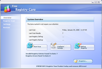 Registry Care screenshot