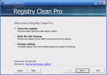 Registry Clean Pro screenshot