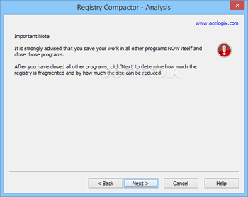 Registry Compactor screenshot 2