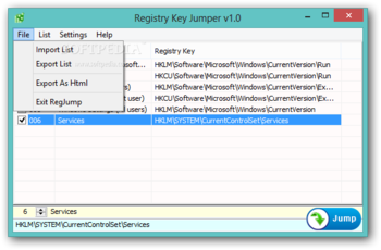 Registry Key Jumper screenshot 2