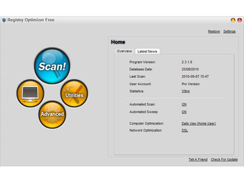 Registry Optimizer Free screenshot
