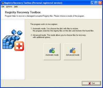 Registry Recovery Toolbox screenshot