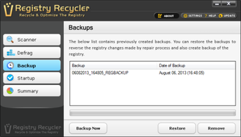 Registry Recycler screenshot