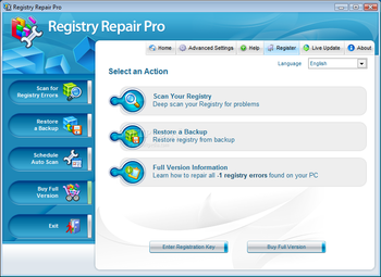 Registry Repair Pro screenshot