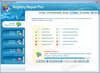 Registry Repair Pro screenshot 3