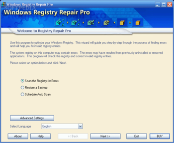 Registry Repair Pro screenshot