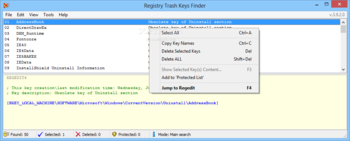Registry Trash Keys Finder screenshot 2