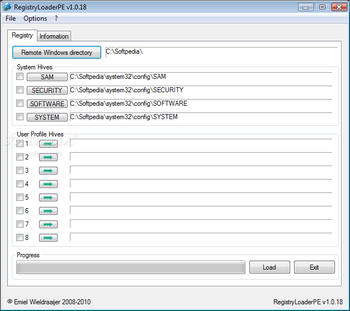 RegistryLoaderPE screenshot