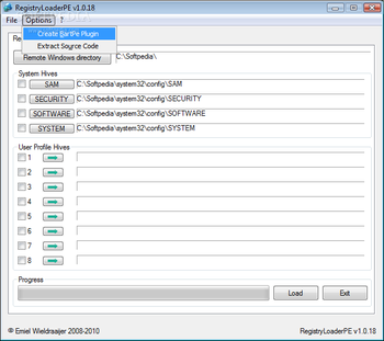 RegistryLoaderPE screenshot 2