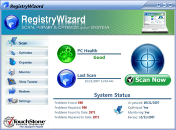 RegistryWizard screenshot