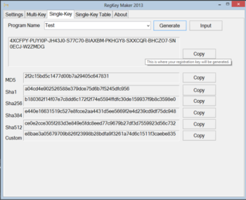 RegKey Maker 2013 screenshot