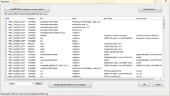 RegMerge screenshot