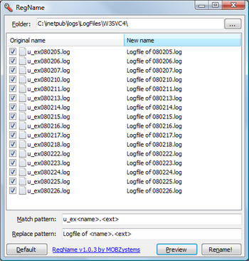RegName  screenshot 2