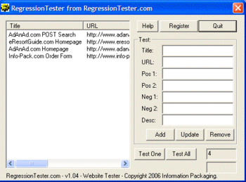 Regression Tester screenshot