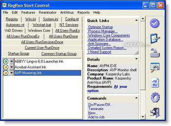 RegRun Security Suite Platinum screenshot 2