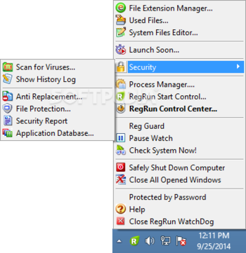 RegRun Security Suite Standard screenshot