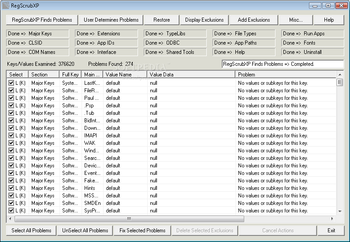 RegScrubXP screenshot