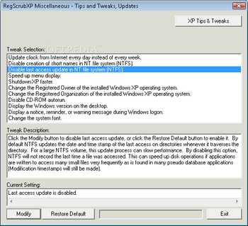RegScrubXP screenshot 3