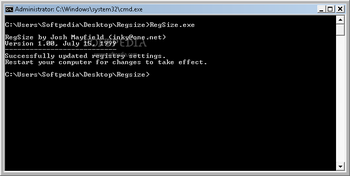 RegSize screenshot