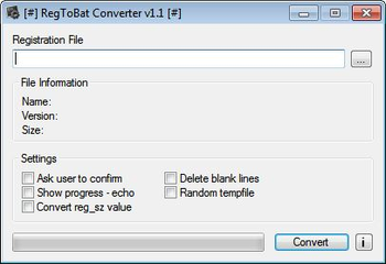 RegToBat Converter screenshot