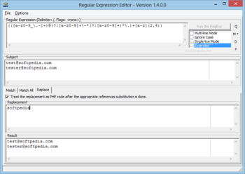 Regular Expression Editor screenshot