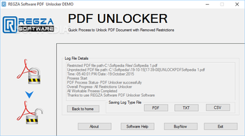 REGZA Software PDF Unlocker screenshot 3