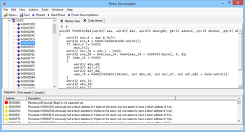 Reko Decompiler screenshot 3