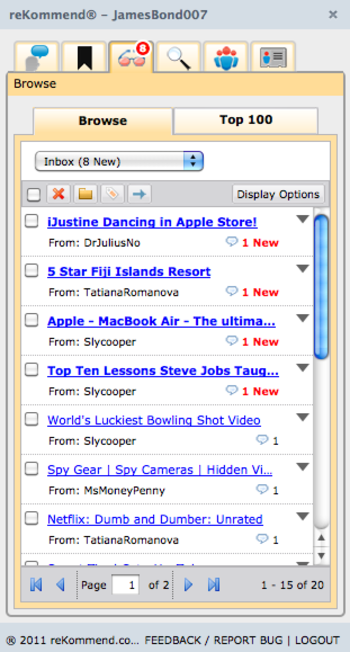 reKommend Sidebar screenshot 6
