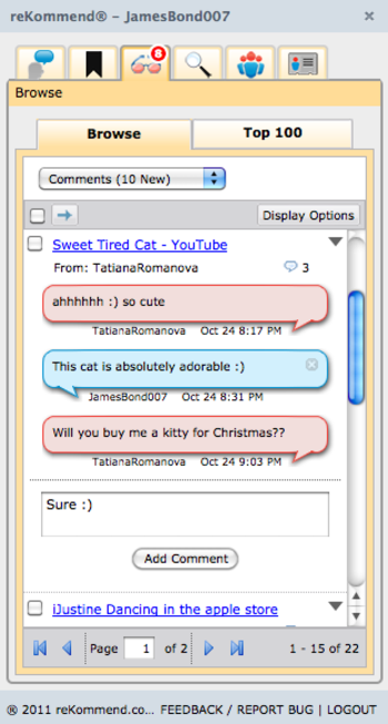 reKommend Sidebar screenshot 7
