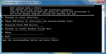 Remediate VBS Worm screenshot