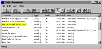 Reminders 2000 screenshot