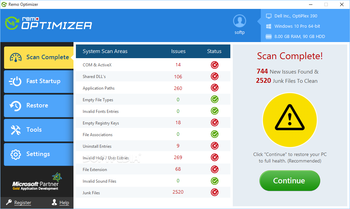 Remo Optimizer screenshot 2