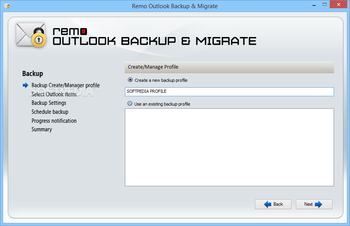 REMO Outlook Backup & Migrate screenshot 3