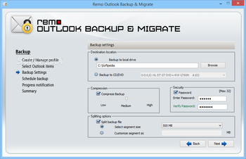 REMO Outlook Backup & Migrate screenshot 8