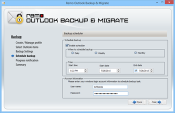 REMO Outlook Backup & Migrate screenshot 9