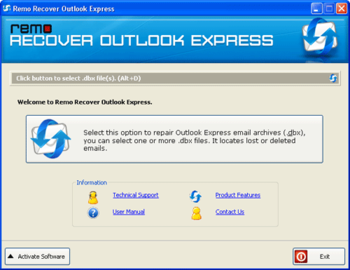 Remo Recover Outlook Express screenshot