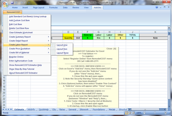 RemodelCost Estimator for Excel screenshot 8