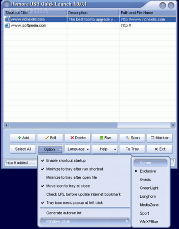 Remora USB Quick Launch screenshot 2