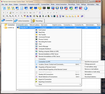 Remote Administrator Control Client screenshot