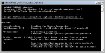 Remote Command Executor screenshot