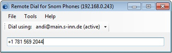 Remote Dial for Snom VOIP Phones screenshot